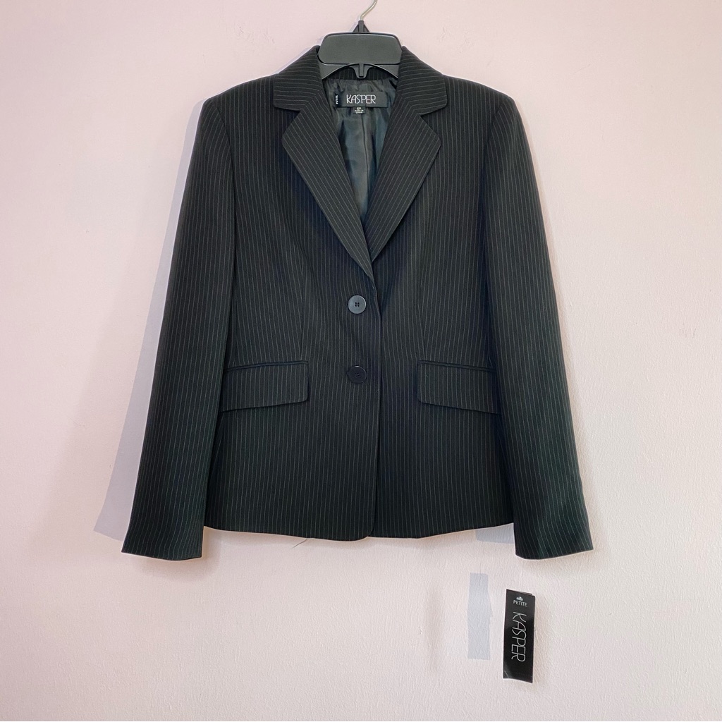 New Kasper Classic Striped Blazer Size 6
